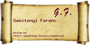 Gasztonyi Ferenc névjegykártya